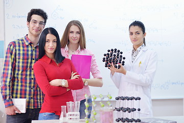 Image showing happy teens group in school