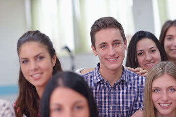 Image showing happy teens group in school