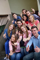 Image showing happy teens group in school