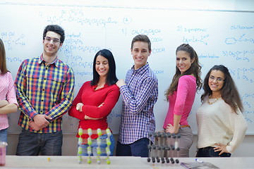 Image showing happy teens group in school