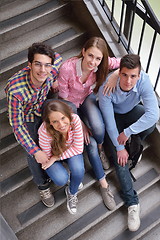 Image showing happy teens group in school