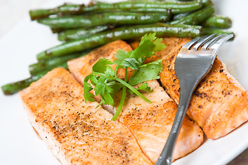 Image showing Baked salmon