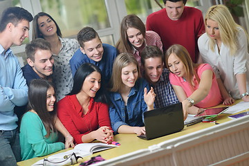 Image showing happy teens group in school