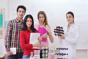 Image showing happy teens group in school