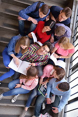 Image showing happy teens group in school