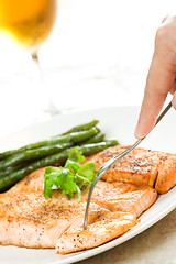 Image showing Baked salmon