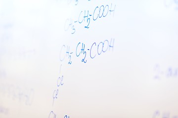 Image showing chemical molecule structure on white boar