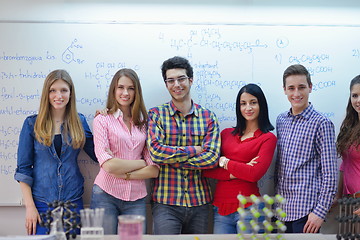 Image showing happy teens group in school