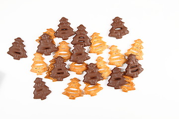 Image showing cookies (christmas tree shape) background