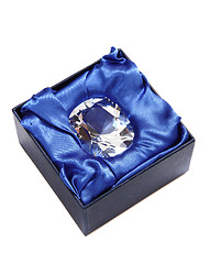 Image showing diamond in the blue velvet