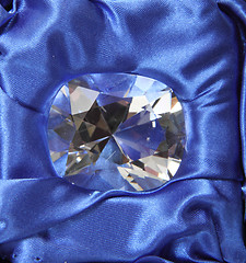 Image showing diamond in the blue velvet