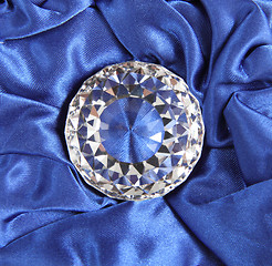 Image showing diamond in the blue velvet