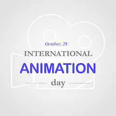 Image showing World animation day, October, 28