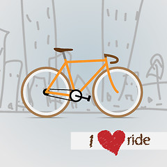 Image showing City bicycle. Vector.