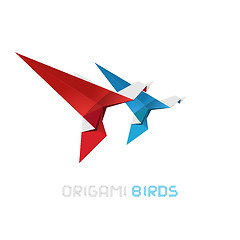 Image showing Origami birds vector illustration.