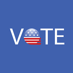 Image showing United States Election Vote Button