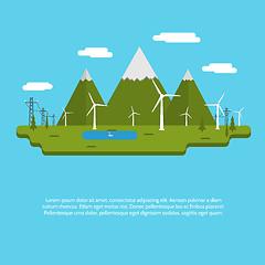 Image showing Flat design vector illustration for ecology