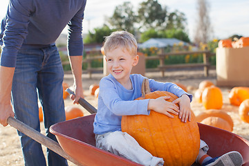 Image showing family at pumpkin patch