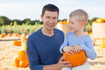 Image showing family at pumpkin patch