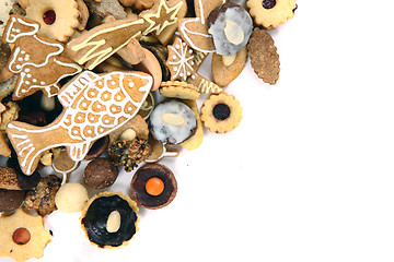 Image showing czech christmas cookies isolated