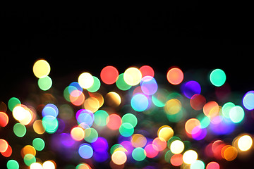 Image showing abstract color christmas light background