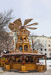 Image showing Wooden Christmas Carousel