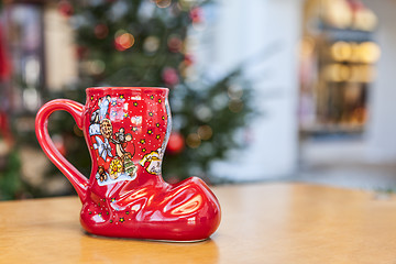 Image showing German Wine Christmas Cup in Shape of a Boot