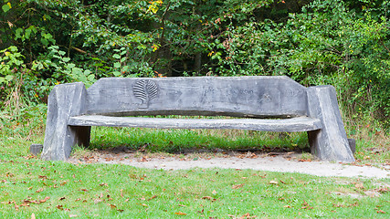 Image showing Unique bench in a park