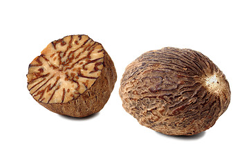 Image showing Nutmeg on white
