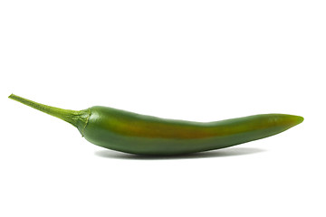 Image showing Green hot chili pepper