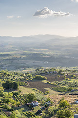 Image showing Sunset landscape Tuscany