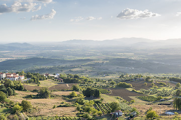 Image showing Sunset landscape Tuscany