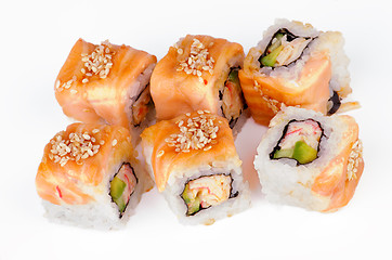 Image showing Salmon Maki Roll