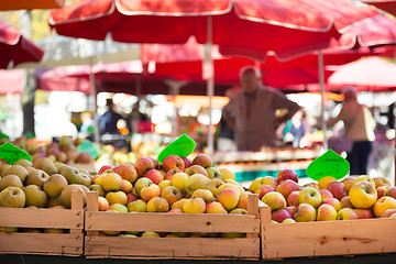 Image showing Fruit market stall.