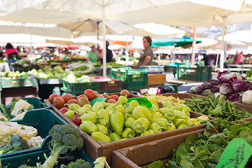 Image showing Vegetable market stall.