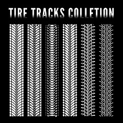 Image showing Tire track collection