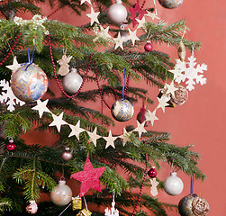 Image showing decorated christmas tree