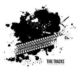 Image showing Tire track background