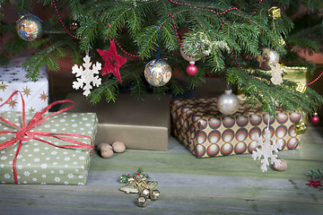 Image showing christmas gifts vintage