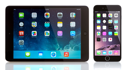 Image showing iPad Mini and iPhone 6