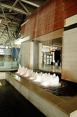 Image showing Decorative water fall.