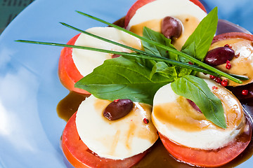 Image showing mozzarella with tomato