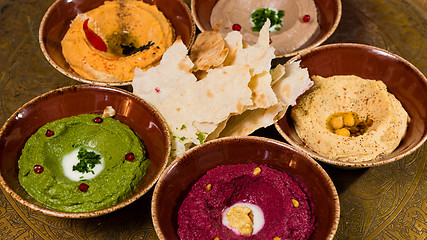 Image showing assorted of oriental food, mezze