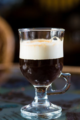 Image showing irish coffee glass