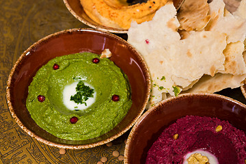 Image showing assorted of oriental food, mezze