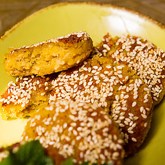 Image showing Middle East cuisine. a plate of delicious falafels