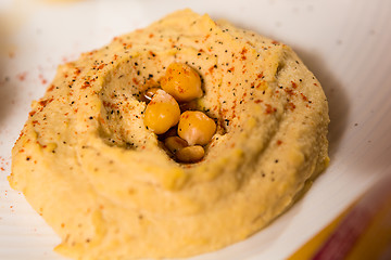 Image showing bowl of creamy hummus