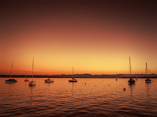 Image showing Tutzing sunset