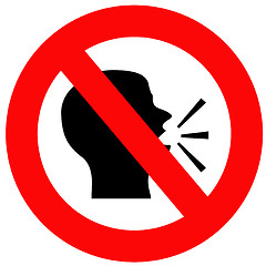 Image showing Do not speak