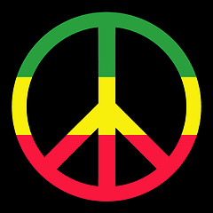 Image showing Colorful Peace Symbol